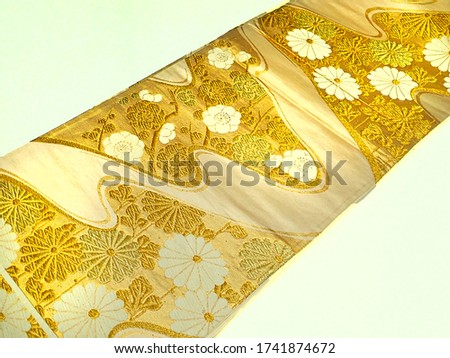 Japanese Silk fabric kimono obi cloth Royalty-Free Stock Photo #1741874672