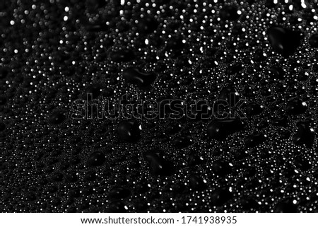 Water droplet on flat surface