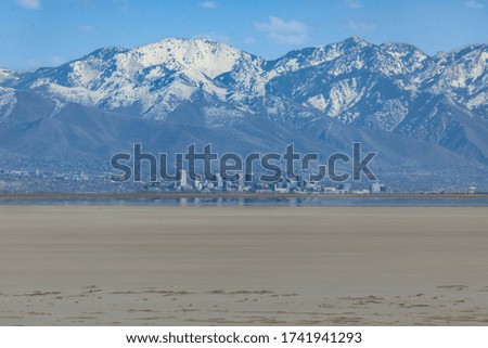 Salt Lake City with Mountain Backdrop