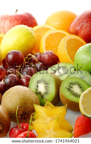Assorted fruits. Colorful fresh fruits Royalty-Free Stock Photo #1741964021