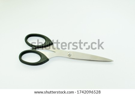 Scissors isolated on a white studio background