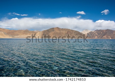pangong lake the one of the highest altitude beautiful lakes in the world