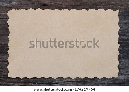 Recycle paper sheet on wooden background