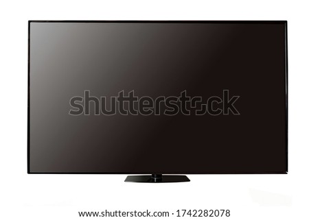 Modern LED TV isolated on white Royalty-Free Stock Photo #1742282078