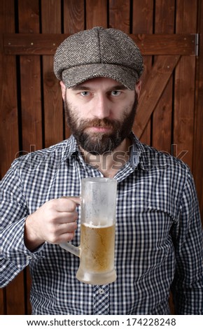 Man with beer.
