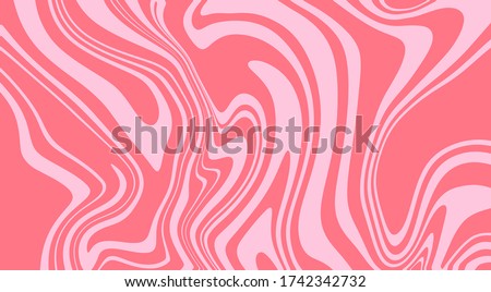 Monochrome marble vector texture. Abstract liquid wavy background. Optical illusion motion striped 3d effect.