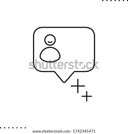 Speech bubble icon in outlines style