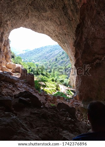 a big cave picture from inside