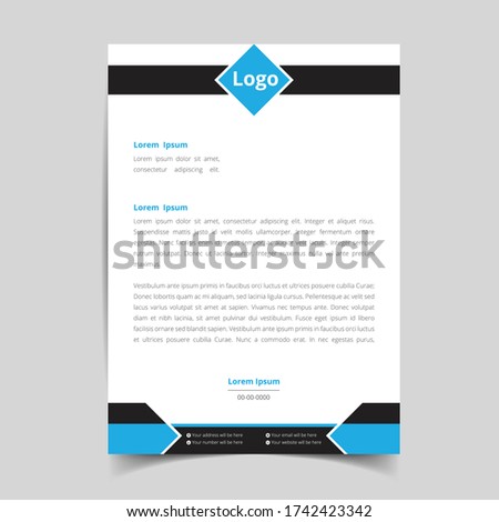 Corporate and elegant business style letterhead templates, Vector illustration.
