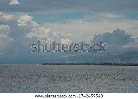 Balinese ocean coast panoramic landscape 