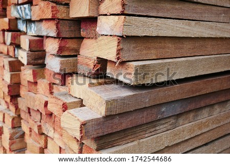 square wood stack construction, wood texture and background