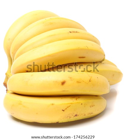 bunch of bananas isolated on a white background 