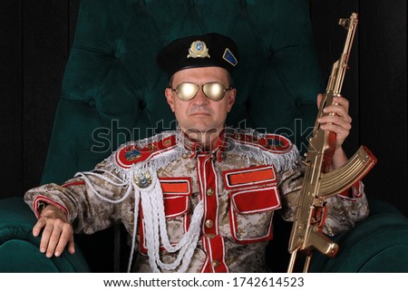 portrait of a general dictator, commander Royalty-Free Stock Photo #1742614523