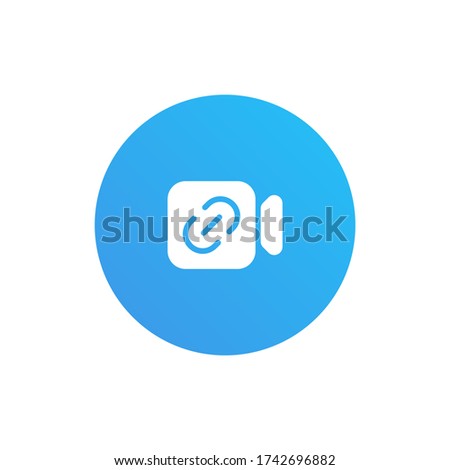 Instagram live chat vector icon. Social media live group video call sticker.