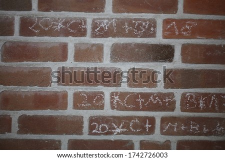 Old red german brick wall retro background in modern high quality print