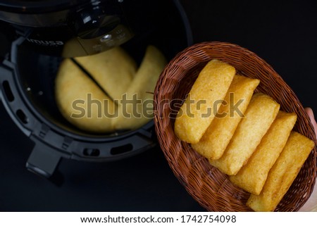  Cheese empanadas with air frier. Royalty-Free Stock Photo #1742754098