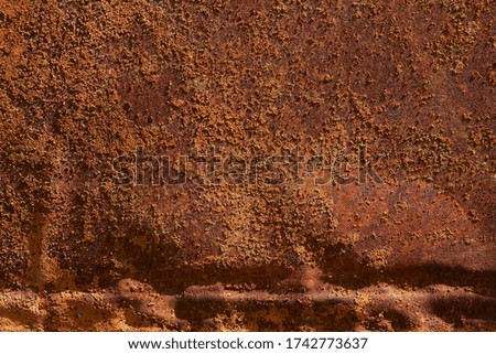 Rusty red brown pattern. Aged vintage rust stains texture metal sheet.