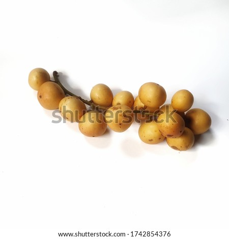 
Rambeh tropical fruit on white background.