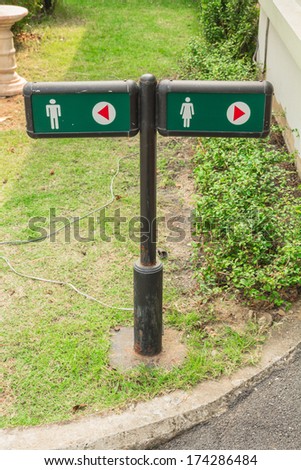 Male and Female bathroom sign