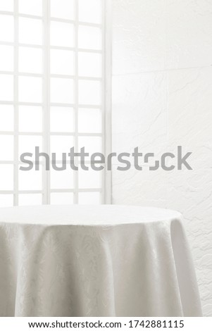Light white room and lattice window