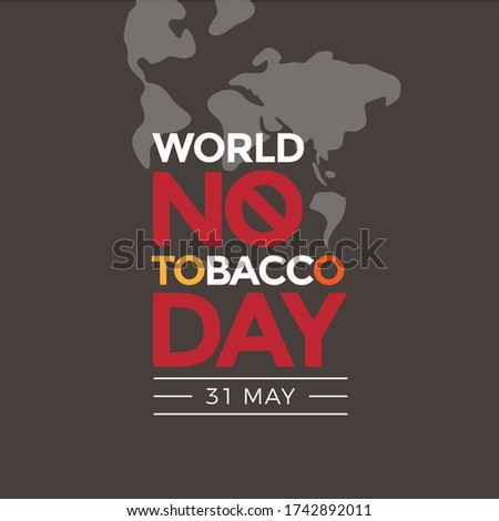 World no tobacco Day Concept with smoke shape as the world