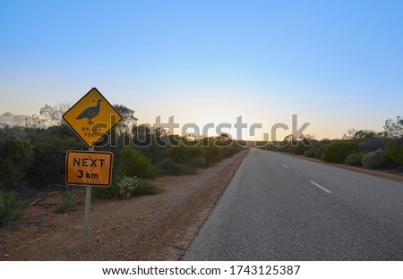 An image of a Australia road sign Mallee Fowl