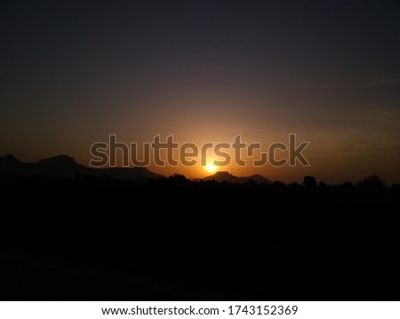beautiful sunsets from an indian village