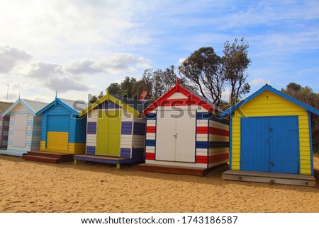 Colorful Beach House at Brighton Beach