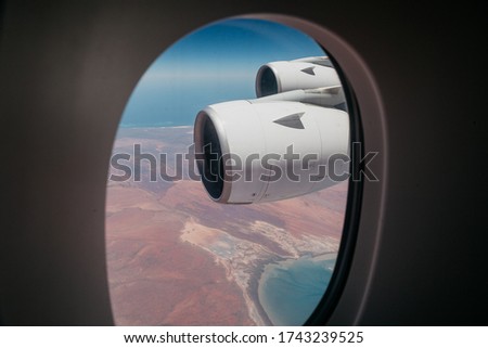 Sydney, Australia. Picture from airplane. Turbine