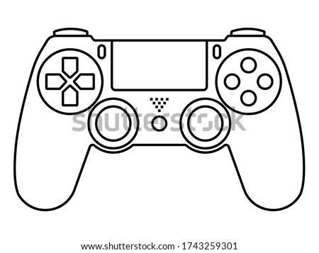 video game ps4 controllers / gamepad -line art icons for apps and websites