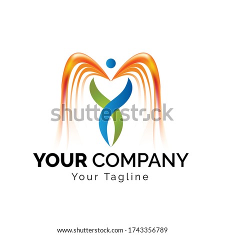 Vector logo design template. Concept for insurance, secure, health, safety and protection,health logo