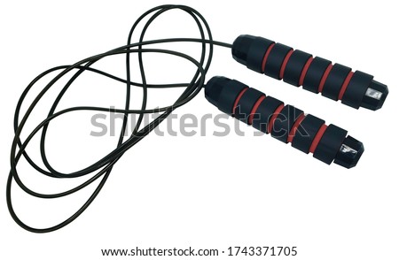 High Performance Jump Rope Over White with Clipping Path Royalty-Free Stock Photo #1743371705