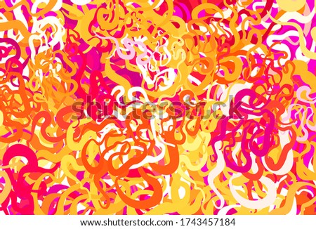 Light Orange vector background with wry lines. A completely new colorful illustration in simple style. New composition for your brand book.