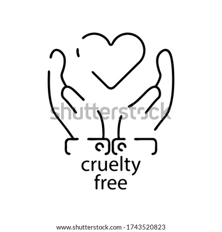 Cruelty free line icon. Iluustration of cruelty free symbol. Vector.