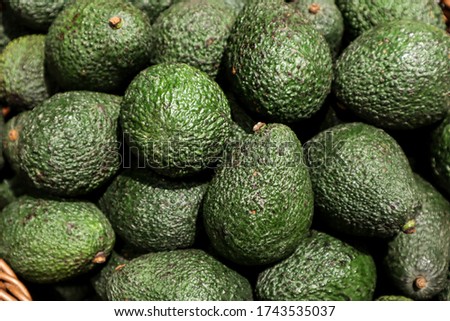 Doha, Qatar - May 18, 2020: 
Avocado fruits in market display 