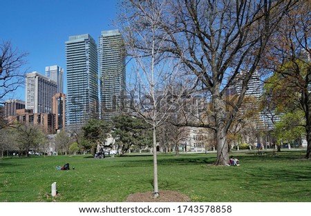 Queen's Park, a large urban park in downtown Toronto