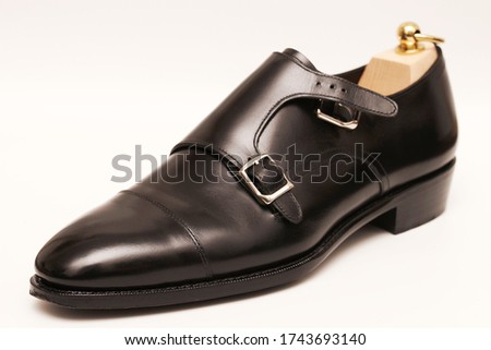 Image photograph of double monk strap shoes.