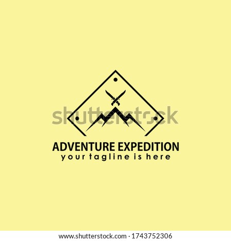 vintage vector of mountain logos, label. emblem, stamp, retro vector templates, adventure outdoor brand logotype