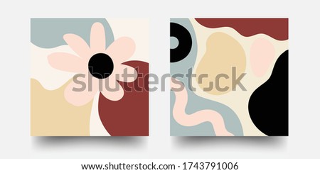Hand Drawn Various Shapes And Doodle Objects. Contemporary Modern Trendy Vector Illustrations. Pastel Colors.