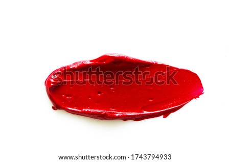 Lipstick stroke isolated on white background. - Image