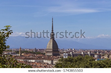Panoramic view of Turin, Italy