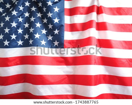Closeup of American flag for 4th of July holiday background. Happy flag day