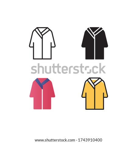 coat icon vector with different style design. isolated on white background