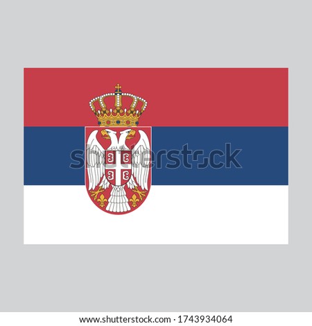 Serbia flag official vector banner country nation