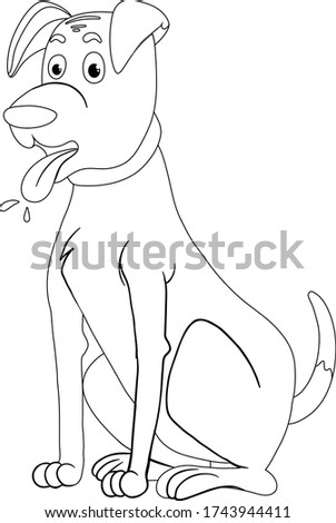 
Dog coloring page cartoon vector art and illustration