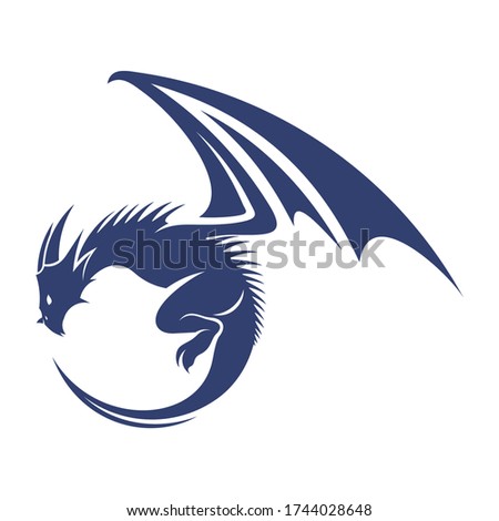 Dragon logo design vector. Icon Symbol. Template Illustration