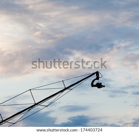 Camera on long crane