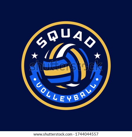 Squad Volleyball Sport Logo Design