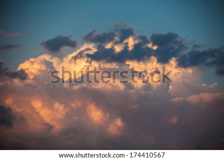 sky with clouds and sun 