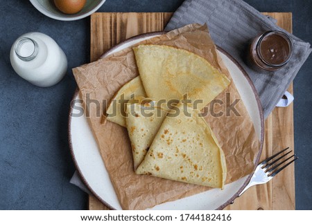 Homemade crepes traditional french recipe